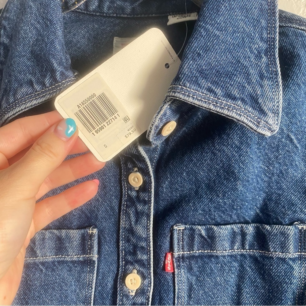 Levi’s Ellie Denim Collared Button-Front Shirt Dress - Picture 6 of 9